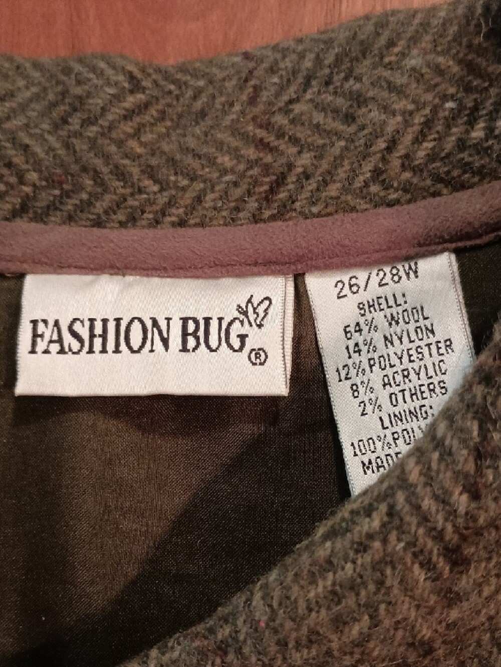 Fashion Bug Olive Tweed Jacket - Picture 2 of 5